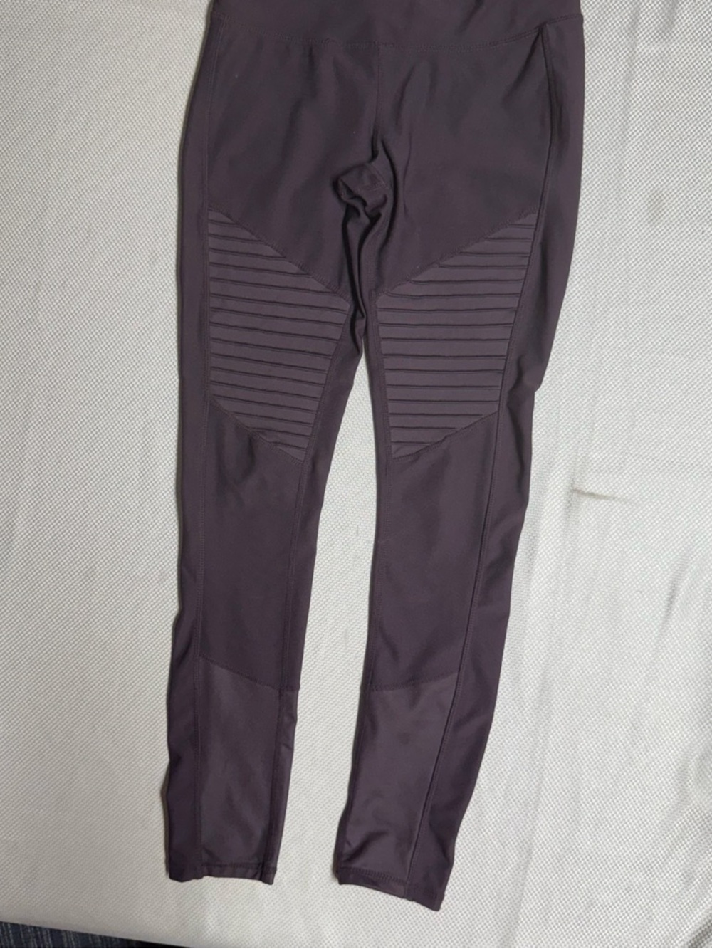Apana Plum Moto-Panel Athletic Joggers